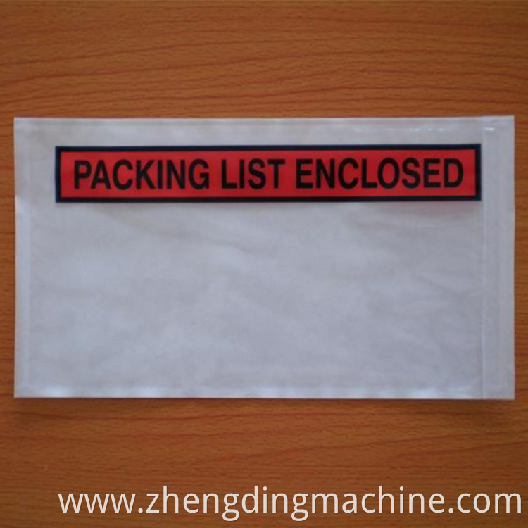 High speed Automatic Computerized plastic LDPE invoice enclosed envelope making machine